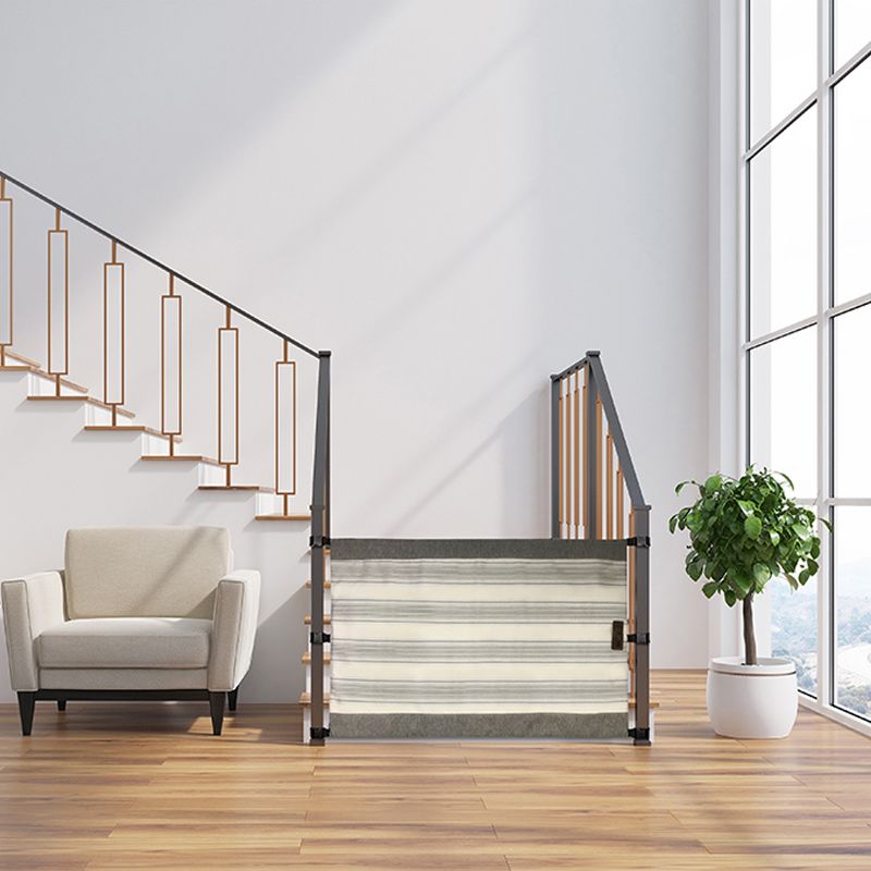 The Stair Barrier Portable Wide Banister to Banister Retractable Fabric Baby and Pet Safety Gate, 42 to 52 Inch, Hampton Natural