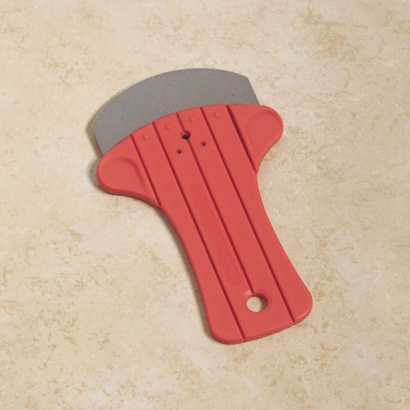 Nisaku Stainless Steel Fluorine Coated Flexible Scraper Pro, 3.25-Inch Blade Red.