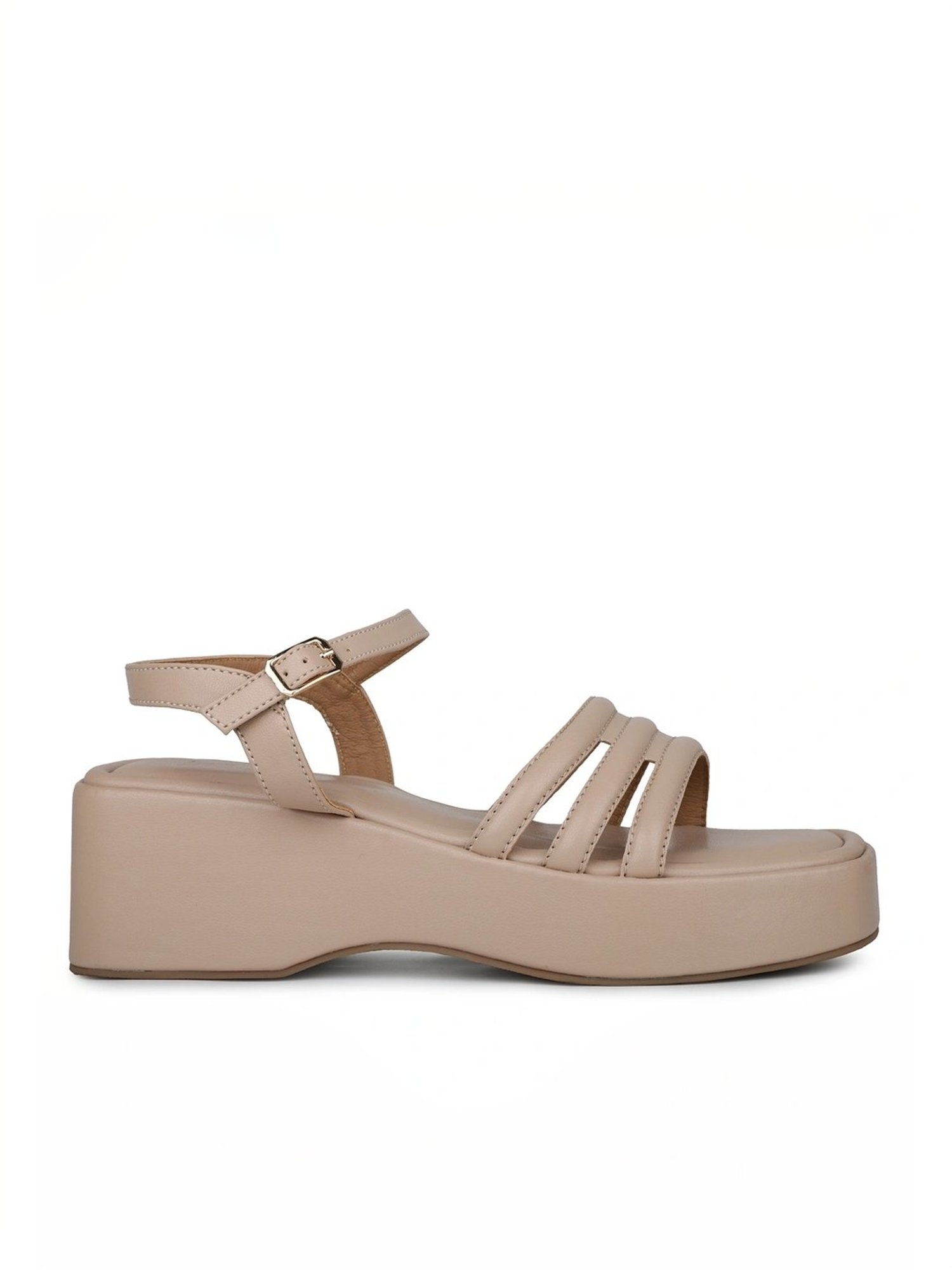 Inc.5 Women's Beige Ankle Strap Sandals