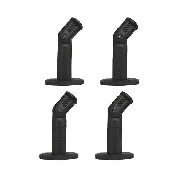 VideoSecu 4 Black Deluxe Speaker Mounts / Brackets for satellite speakers on Wall and Ceiling 1YQ