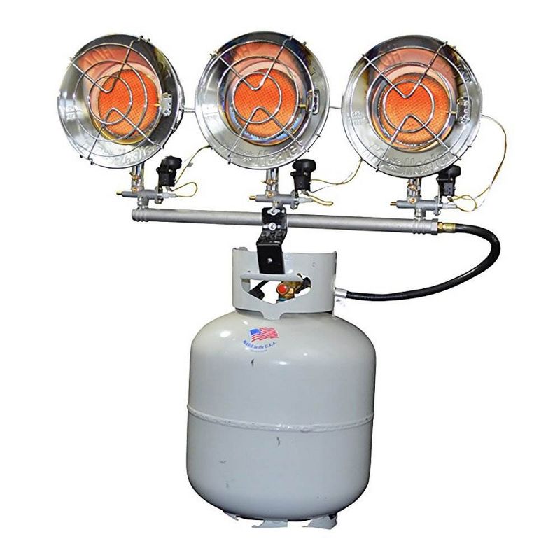 Mr. Heater 45000 BTU 3 Tank Top Burner Spark Ignition Outdoors Propane Heater