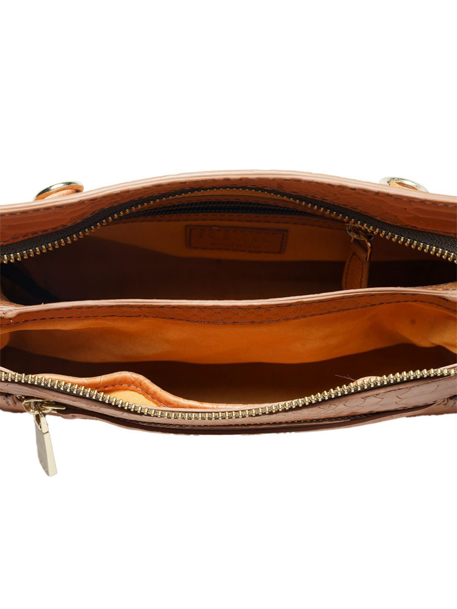 RI2K London Brown Leather Medium Animal Effect Cross Body Bag