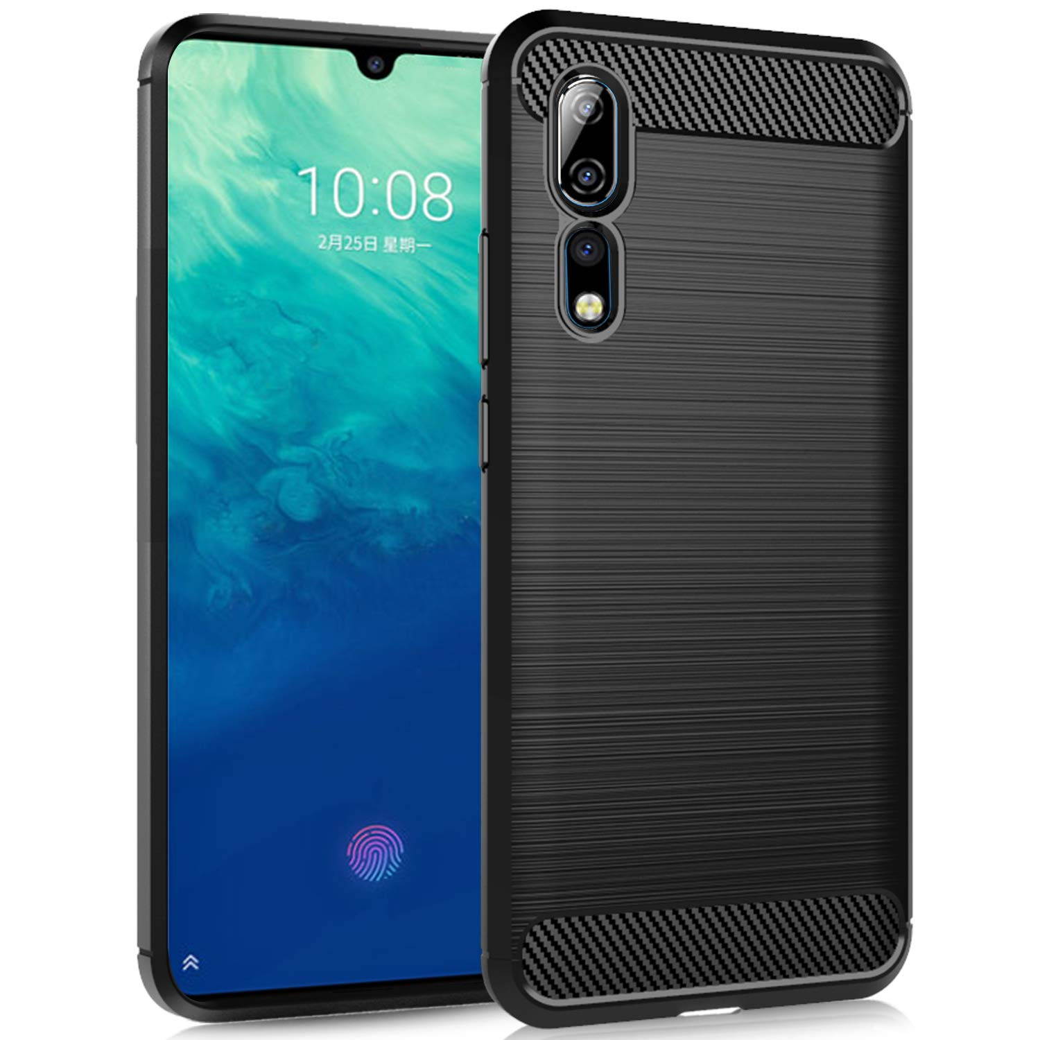 Dzxouui Compatible for ZTE Axon 10 Pro Case,Protective Phone Cover Shockproof Soft TPU Cases for ZTE Axon 10 Pro(DL-Black)
