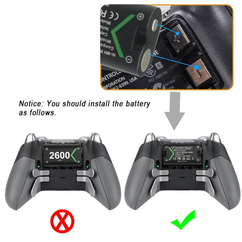 Charging Dock Handle Charger with 2*2600mAh Battery Pack For XBOX ONE Controller