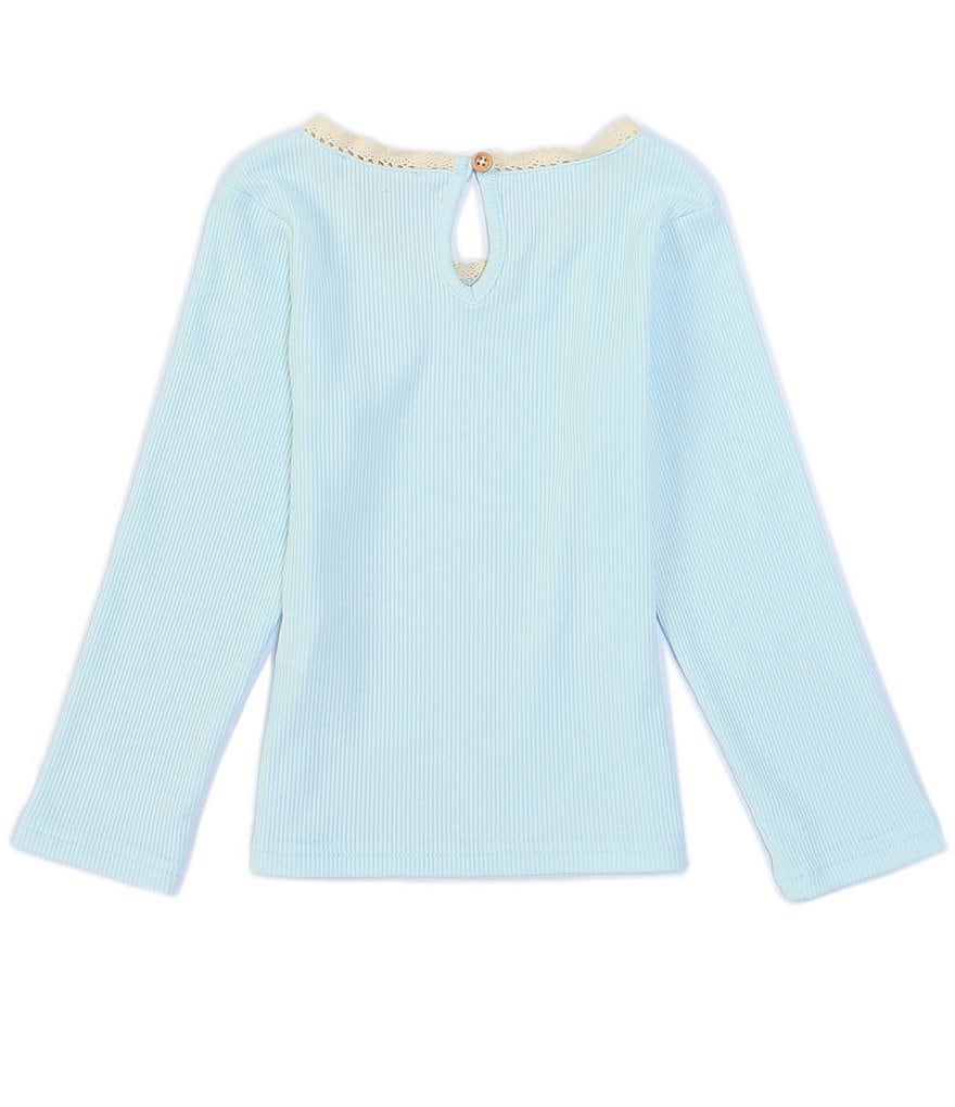 Chelsea & Violet Little Girls 2T-6X Rib Knit Lace Tee