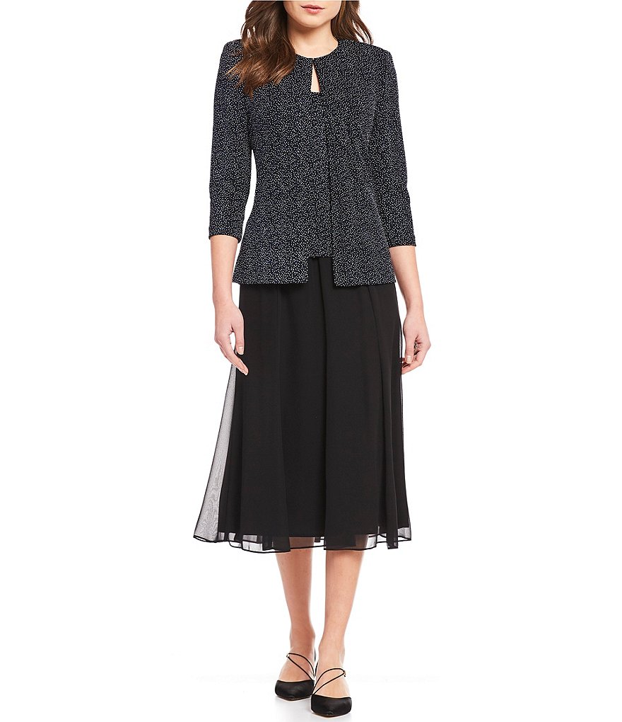 Alex Evenings A-Line Midi Skirt