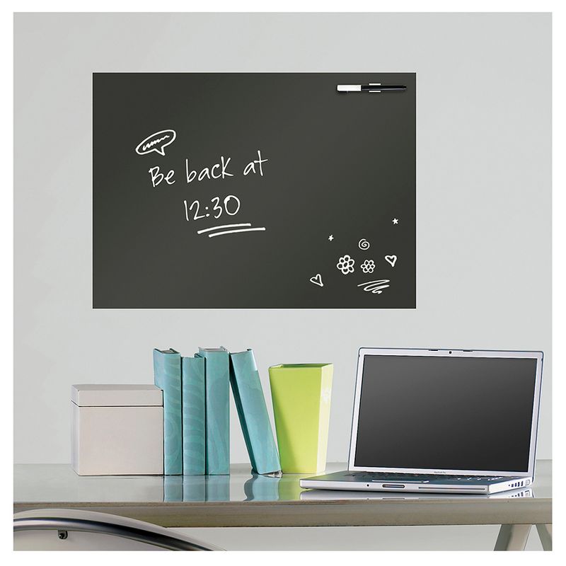 Wall Pops!  Dry Erase Board Decal 17.5" x 24" - Charcoal Chalk Board
