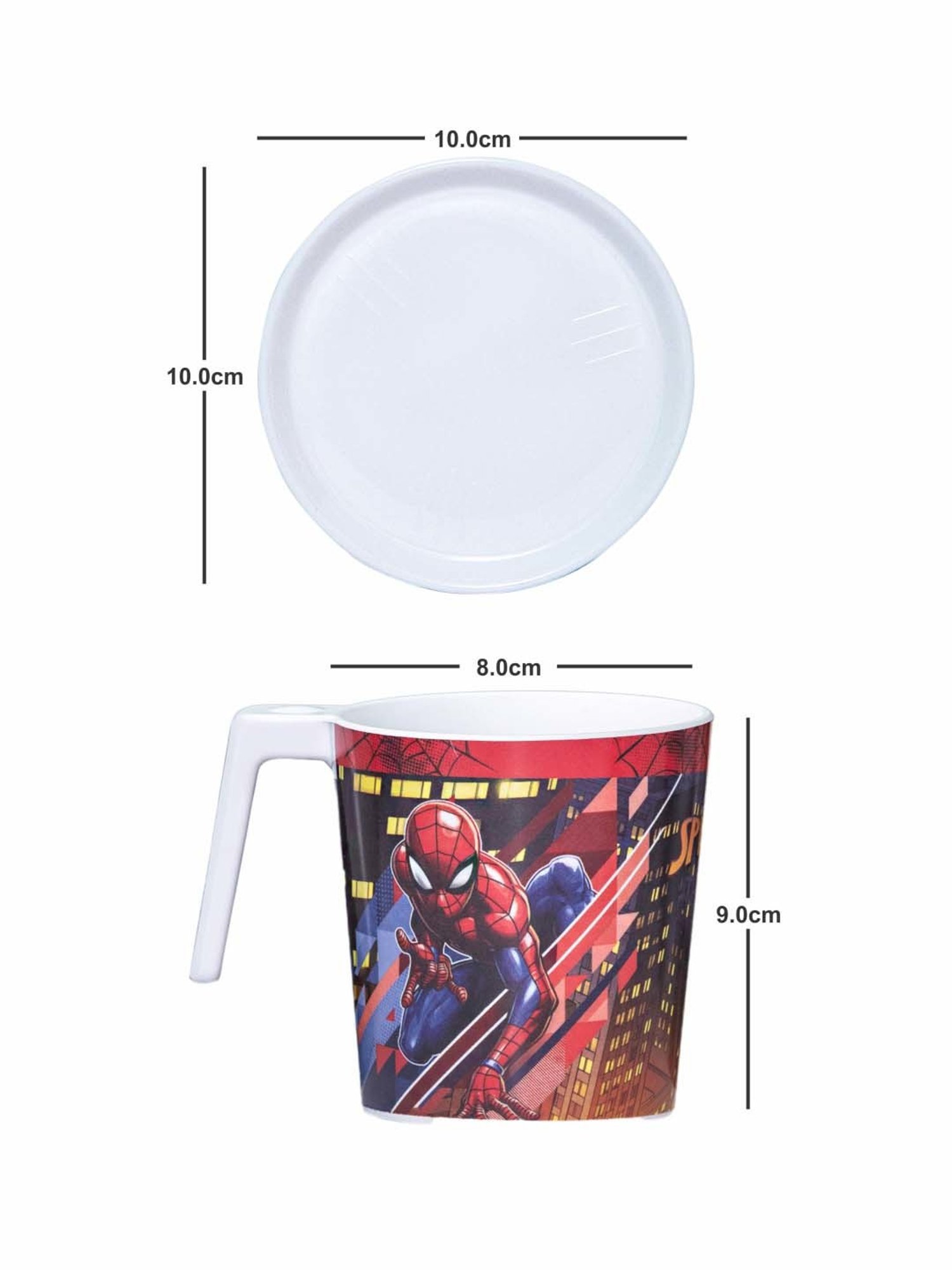 Servewell Spiderman Melamine Large Laura Mugs - Set of 4