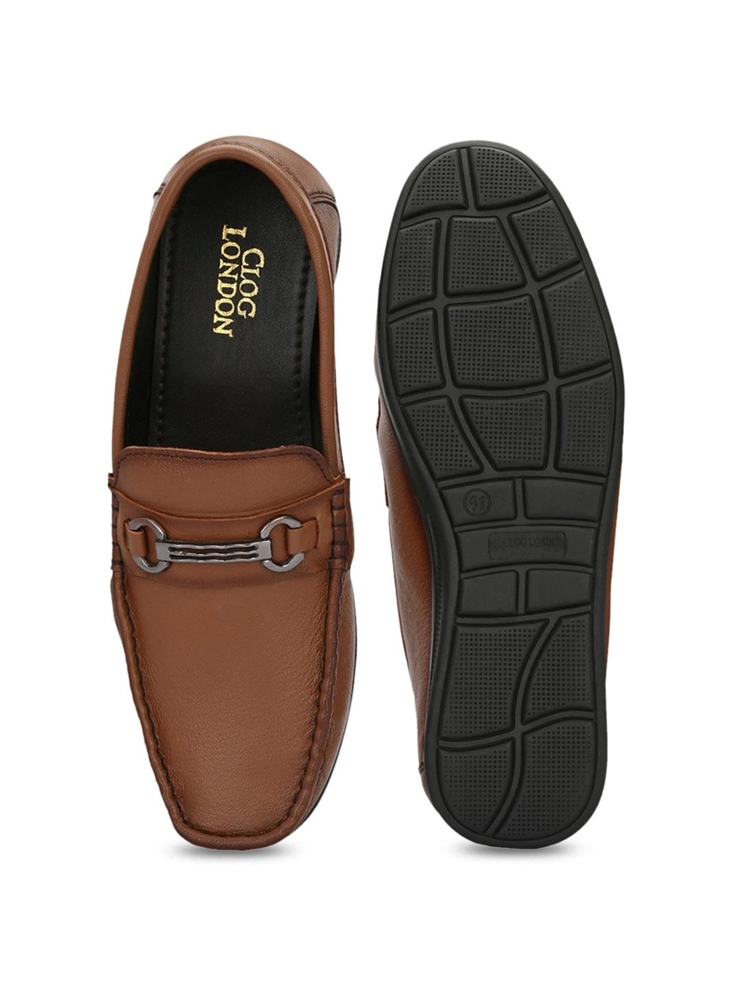 Clog London Men's Tan Casual Loafers