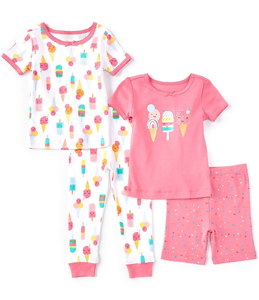 Little Me Baby Girls 12-24 Months Ice Cream Four-Piece Pajama Set