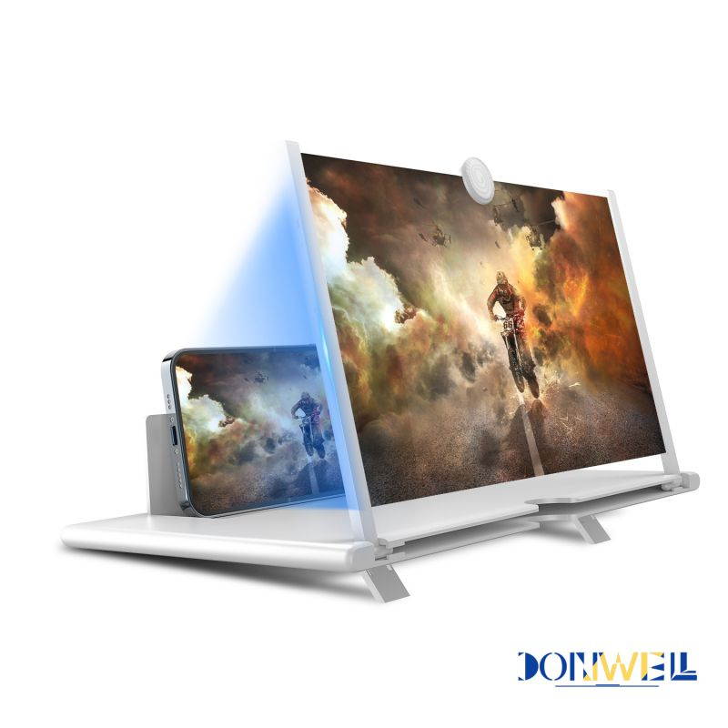 Donwell 12" Mobile Phone Screen Magnifier 3D HD Video Amplifier Pull-out Stand Bracket For Apple iPhone 11/11Pro/11Pro Max/12/12 Pro/12 Pro Max,For Samsung Galaxy Note 20/20 Ultra/Note 10+/10+5G