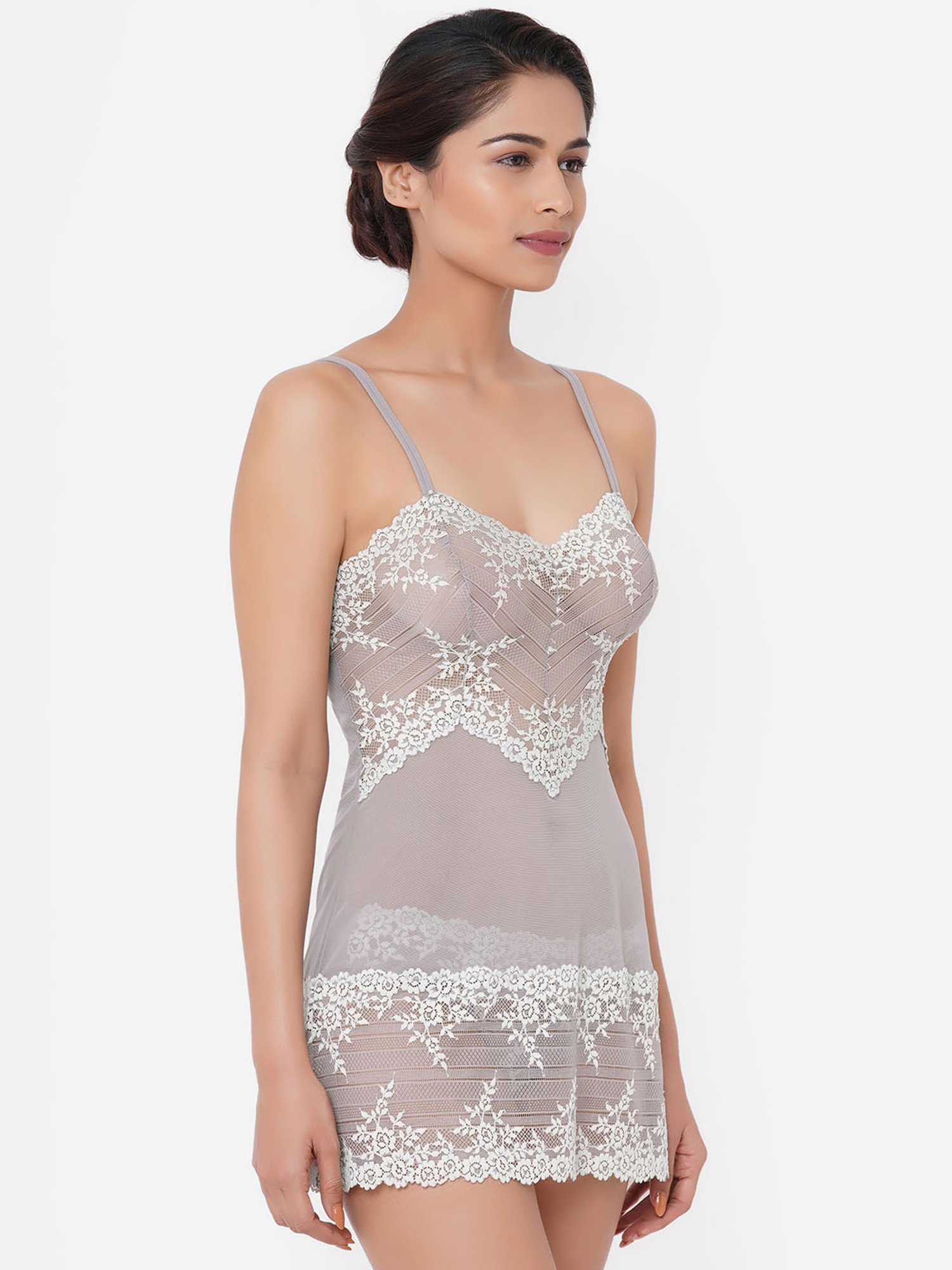 Wacoal Embrace Lace Short Lacy Baby Doll Chemise - Green