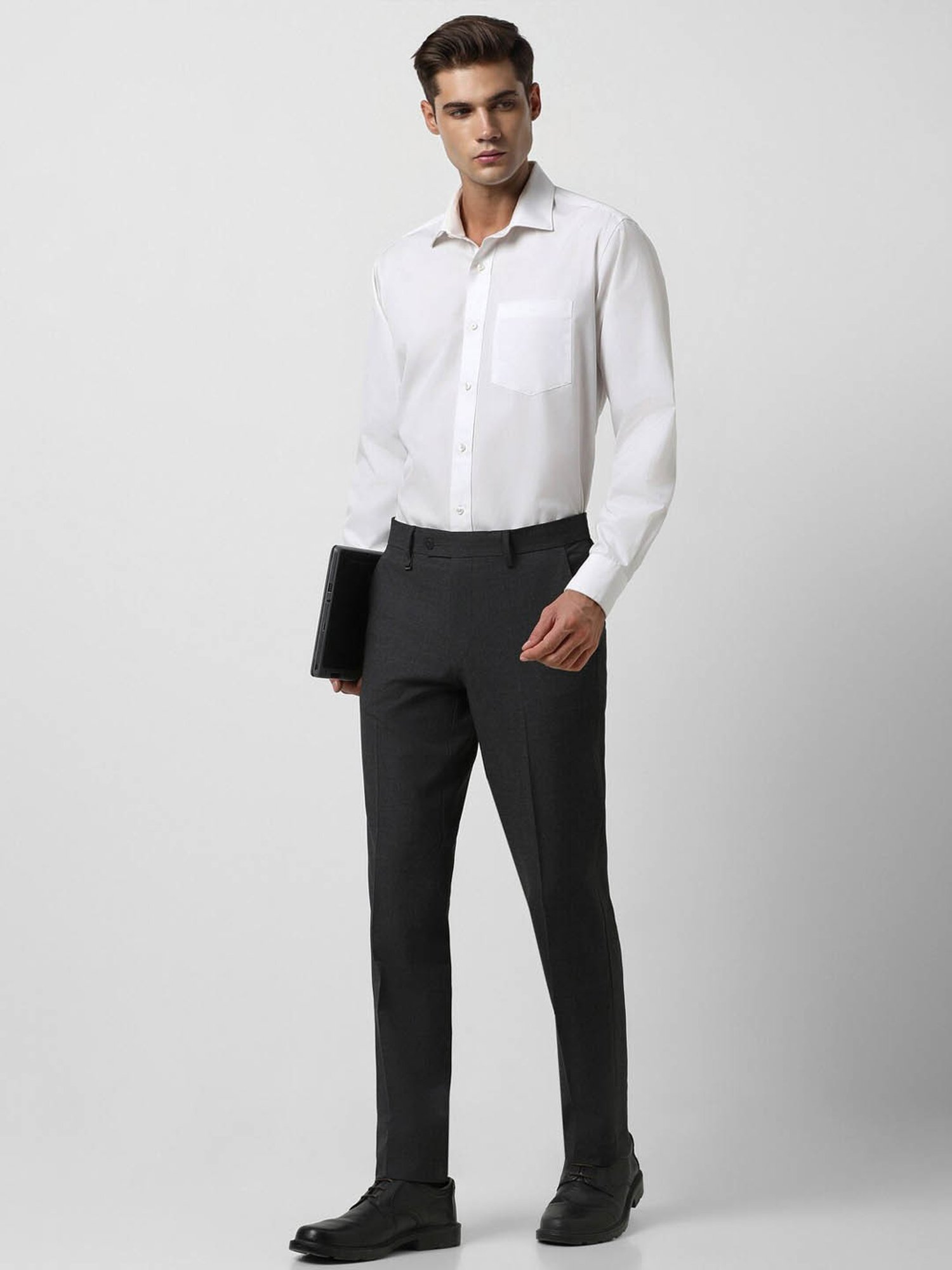 Van Heusen Grey Slim Fit Trousers