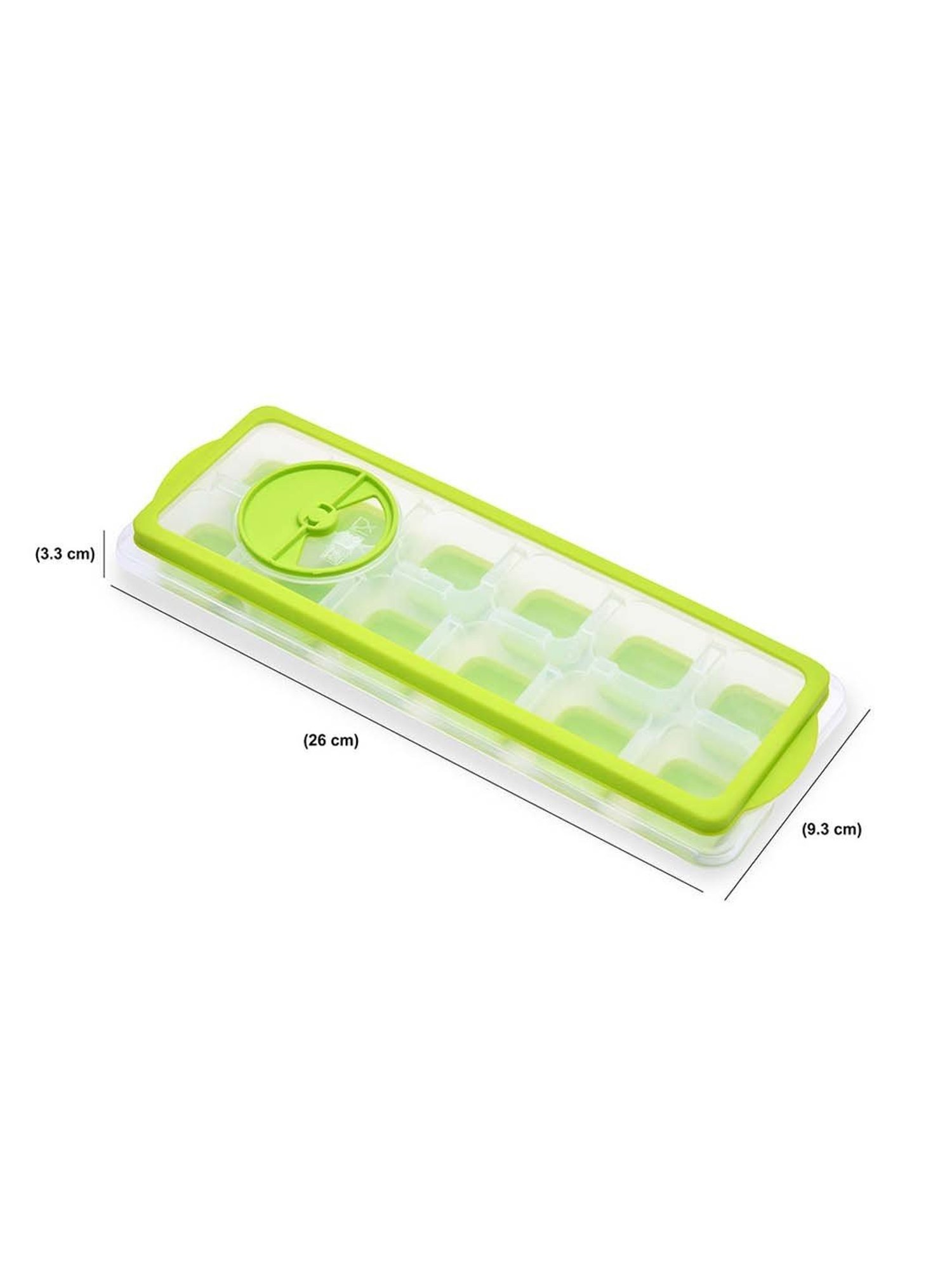 @home Nilkamal Green Polypropylene Ice Cube Tray With Lid