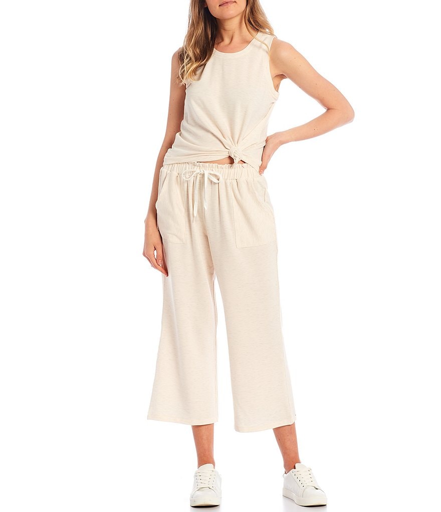 Honey & Sparkle Sleeveless Mini Stripe Knit Tank Top