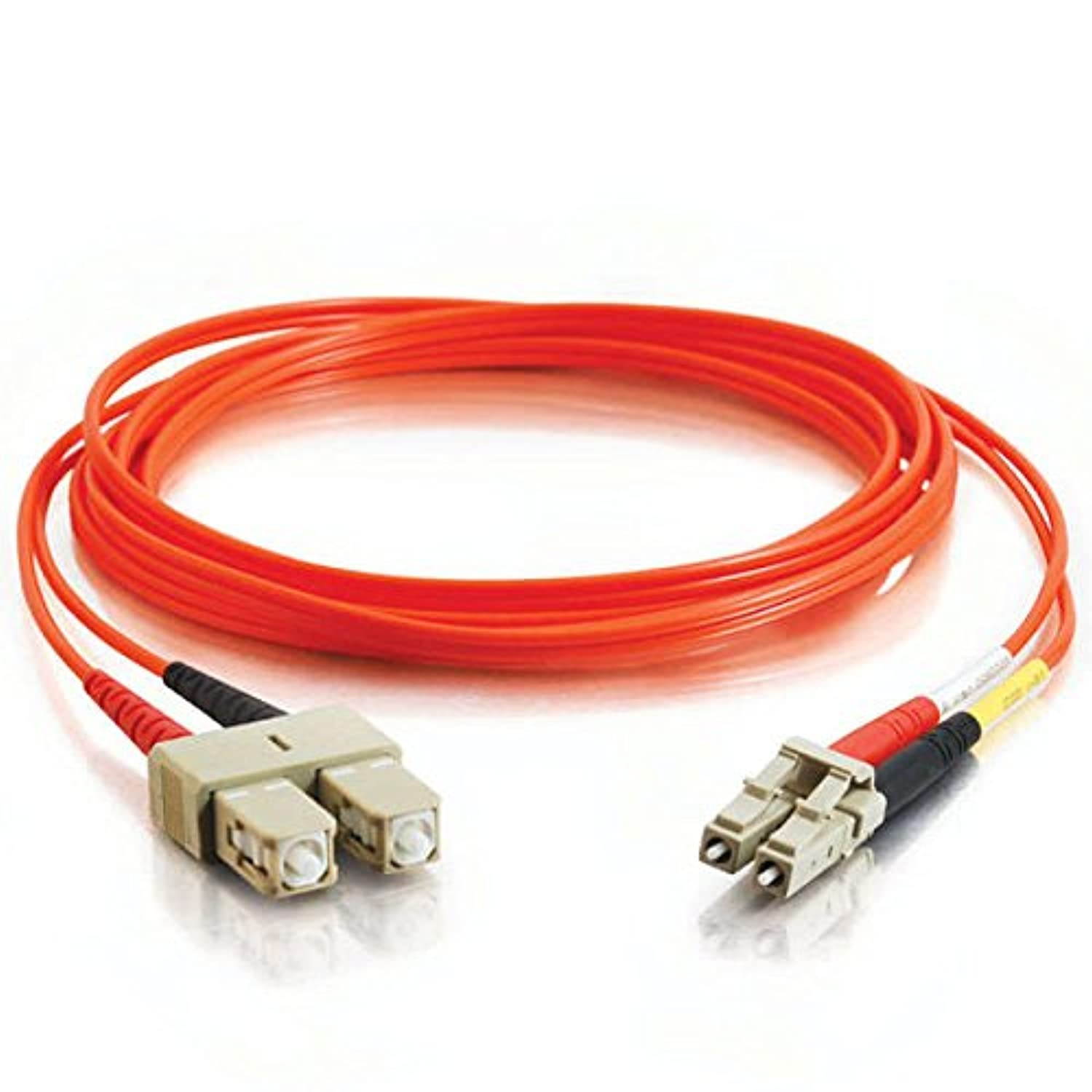 C2G/Cables to Go 37840 LC/SC Plenum-Rated Duplex 50/125 Multimode Fiber Patch Cable (7 Meter, Orange)