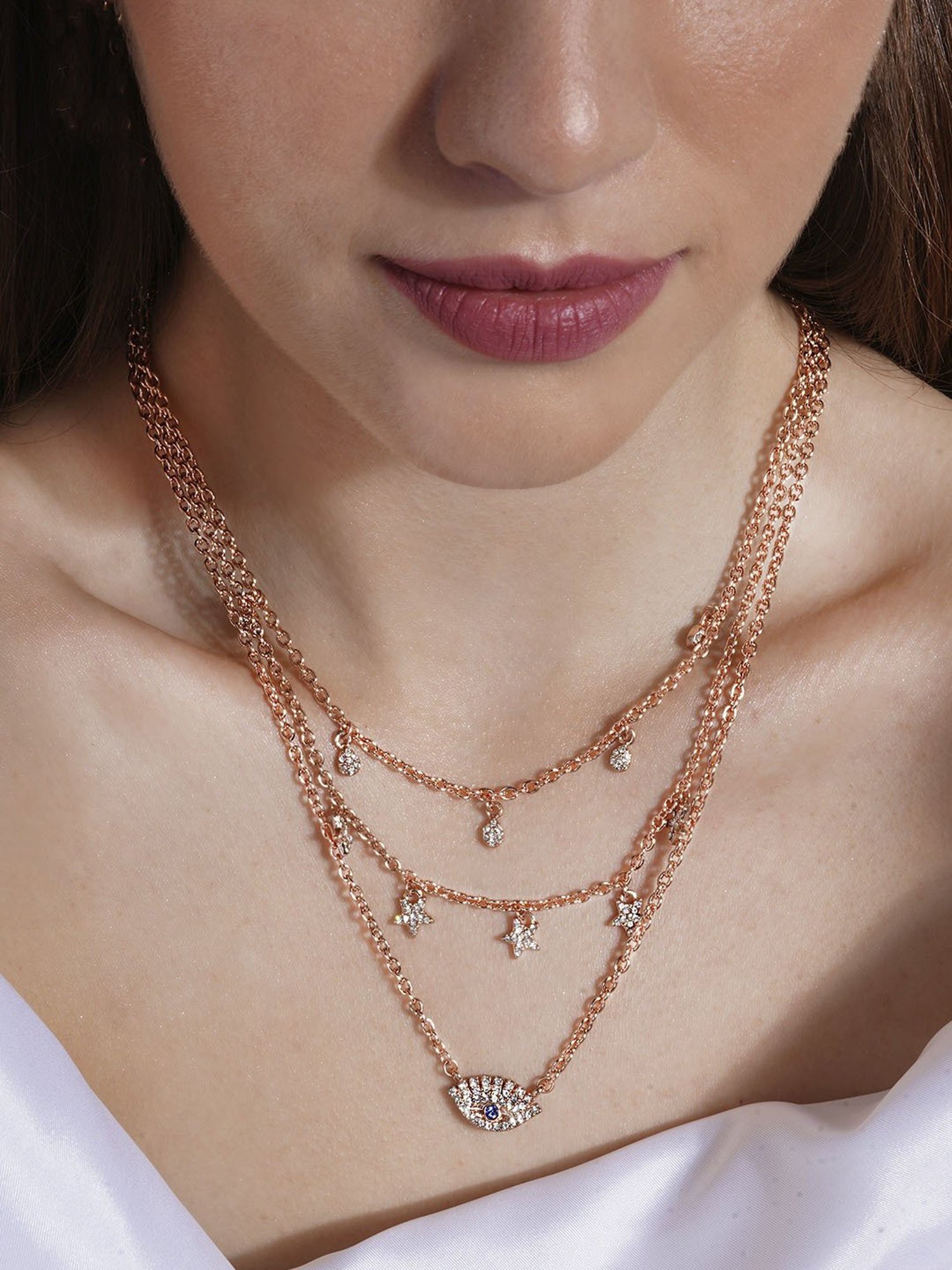 Joker & Witch Evil Eye Radiant Evil Eye Layered Necklace