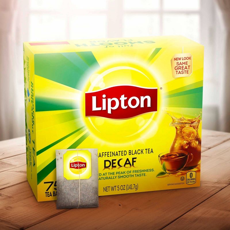 Lipton Decaffeinated Black Tea Bags - 75ct