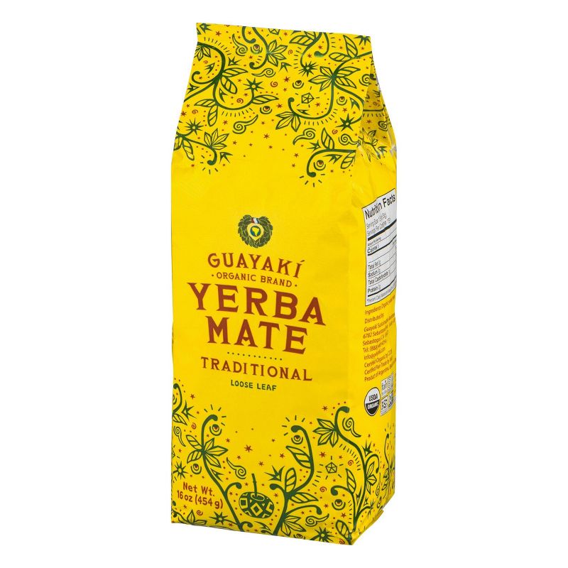Yerba Mate Organic and Fair Trade Traditional Loose Leaf Tea - 1lb