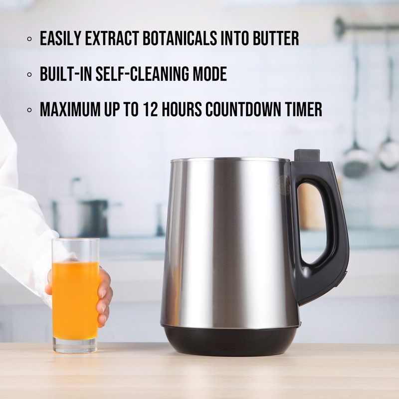 Dartwood Countertop Herbal Infuser and Botanical Extractor - Butter Maker, Oil Infuser, and Dry Herb Vaporizer - Includes Accessories and Recipe Book