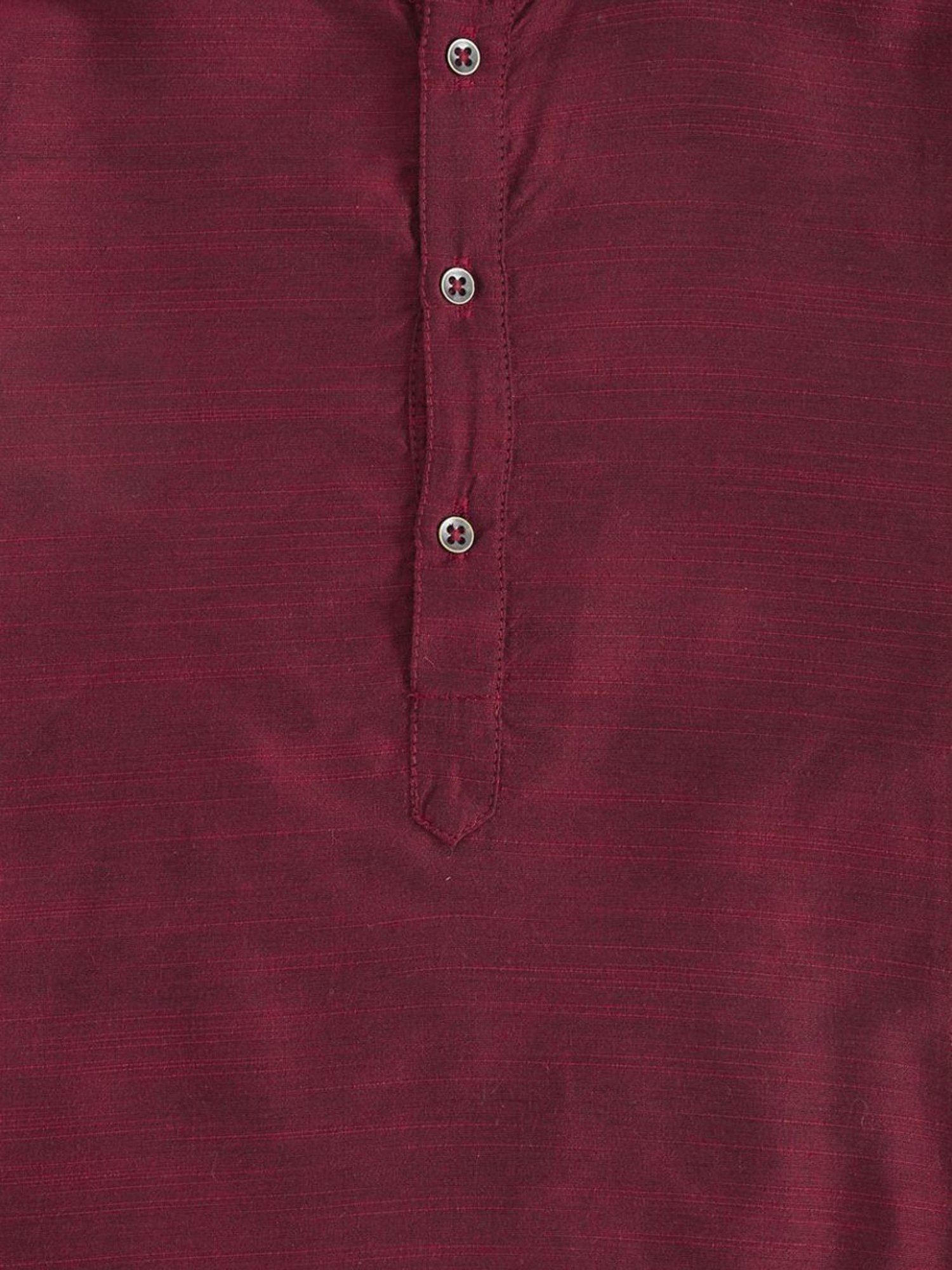 Indus Route by Pantaloons Kids Maroon & White Self Pattern Full Sleeves Kurta Set