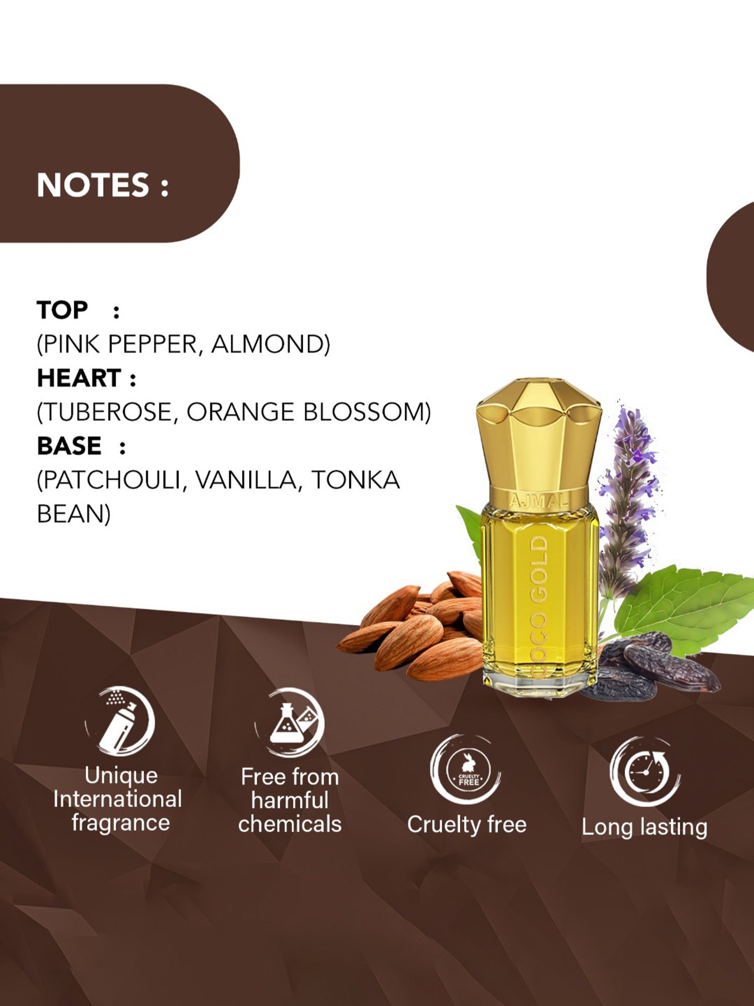 Ajmal Musk Gold Concentrated Perfume for Unisex - 5 ml