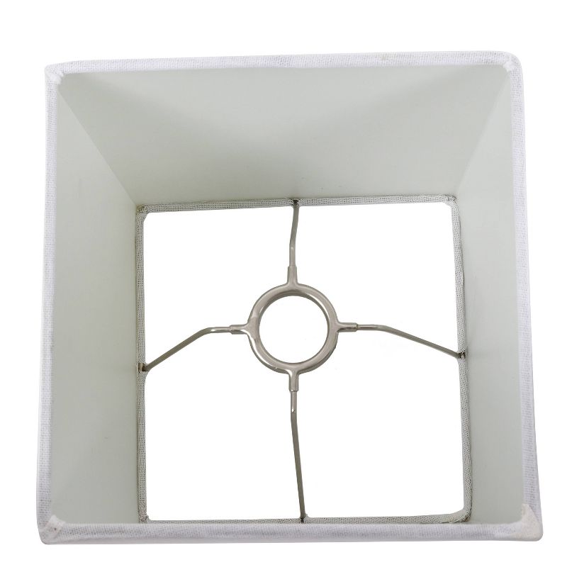 20.5" Knox Stacked Diamond Tale Lamp Satin White - Decor Therapy