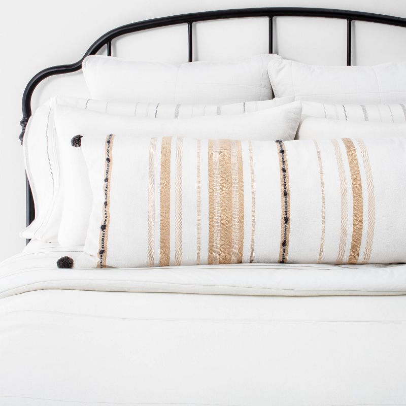 Oversize Lumbar Pillow Yellow / Sour Cream - Hearth & Hand™ with Magnolia