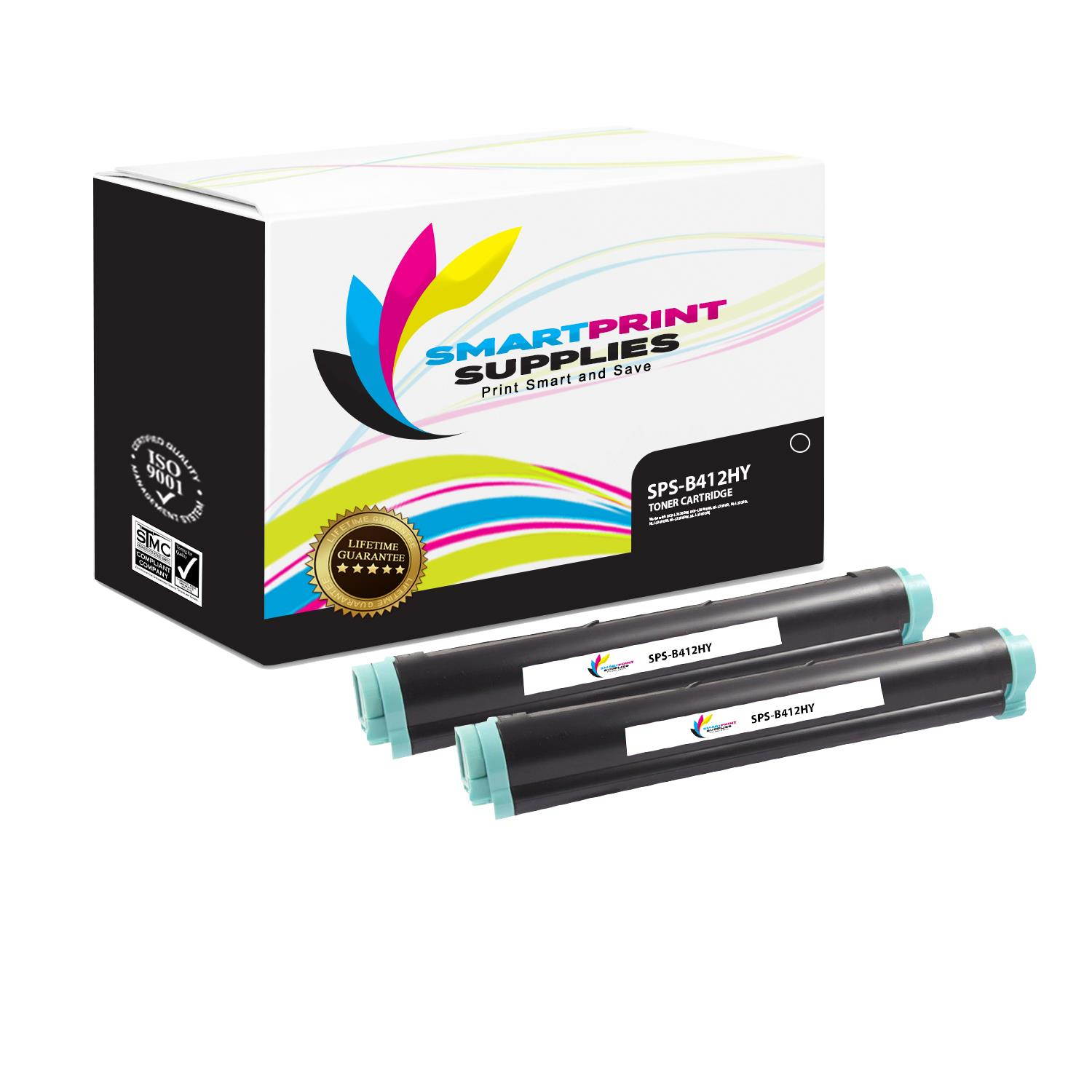 Smart Print Supplies Compatible 45807105 Black High Yield Toner Cartridge Replacement for Okidata B412DN B432DN B512DN, MB472 MB492 MB562 Printers (7,000 Pages) - 2 Pack