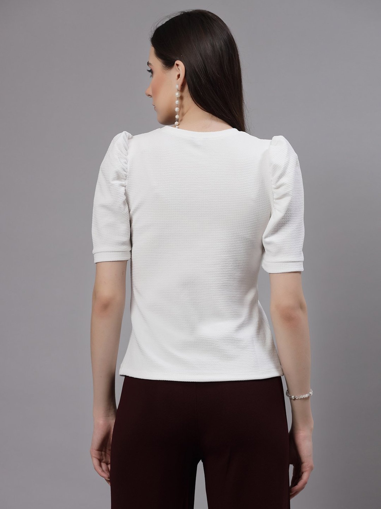 Style Quotient White Regular Fit Top