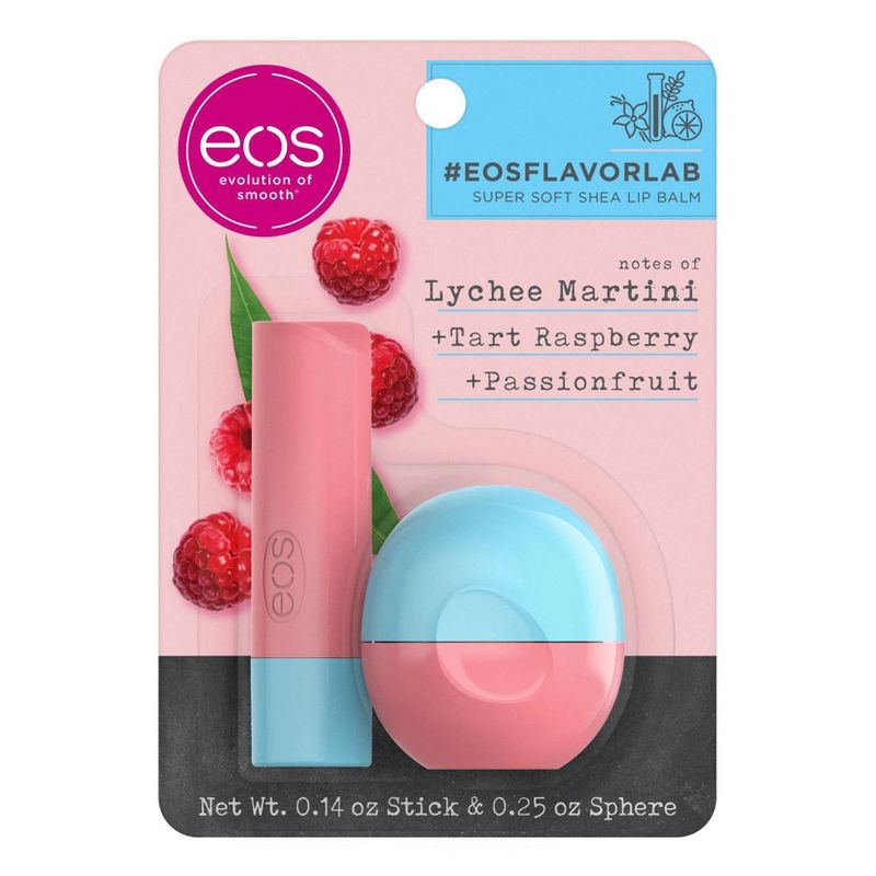 eos flavorlab Stick & Sphere Lip Balm - Lychee Martini - 0.39oz