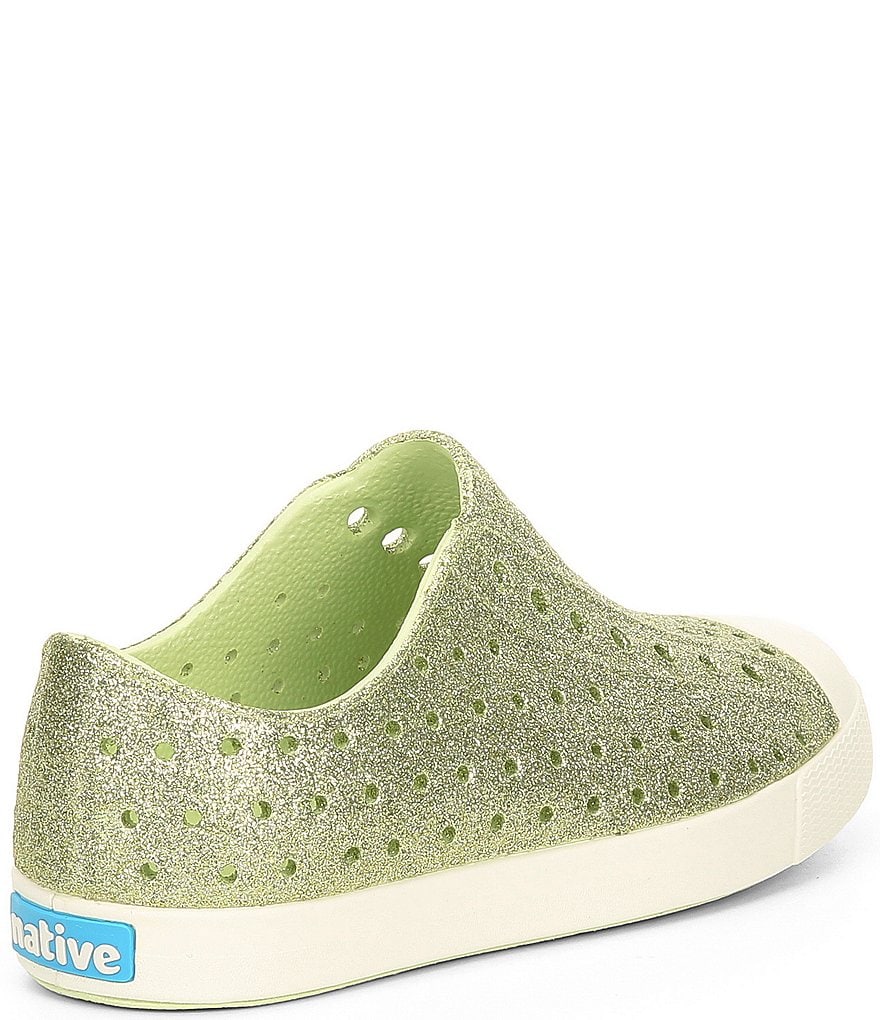 Native Girls' Jefferson Bling Glitter Perforated Slip-On Sneakers (Toddler)