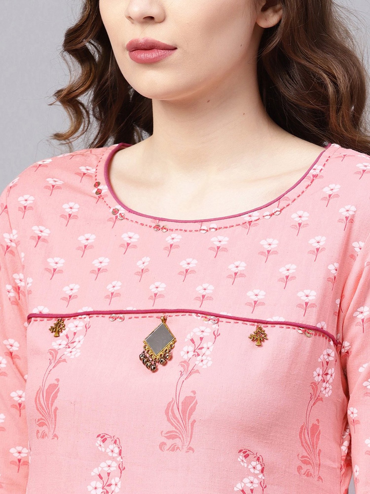 URBAN MYSTIC Black Rayon Embroidered Kurta & Sharara Set