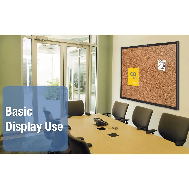 Quartet Classic Series Cork Bulletin Board 48x36 Black Aluminum Frame 2304B