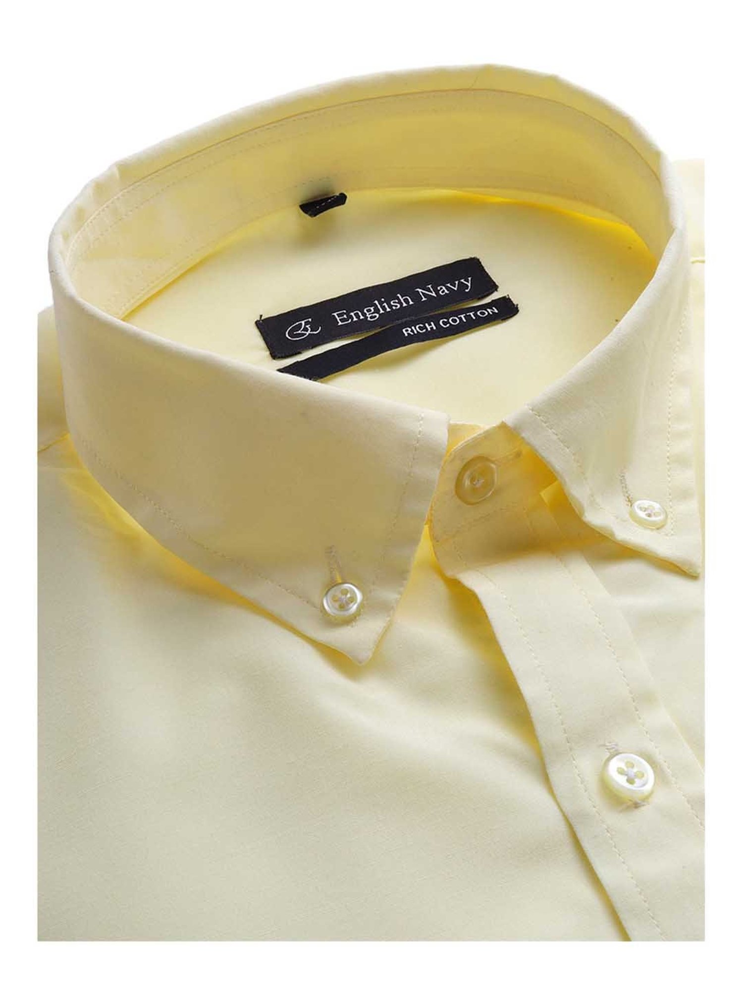 English Navy Yellow Slim Fit Shirt