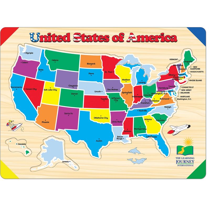 The Learning Journey Lift & Learn Puzzle USA Map
