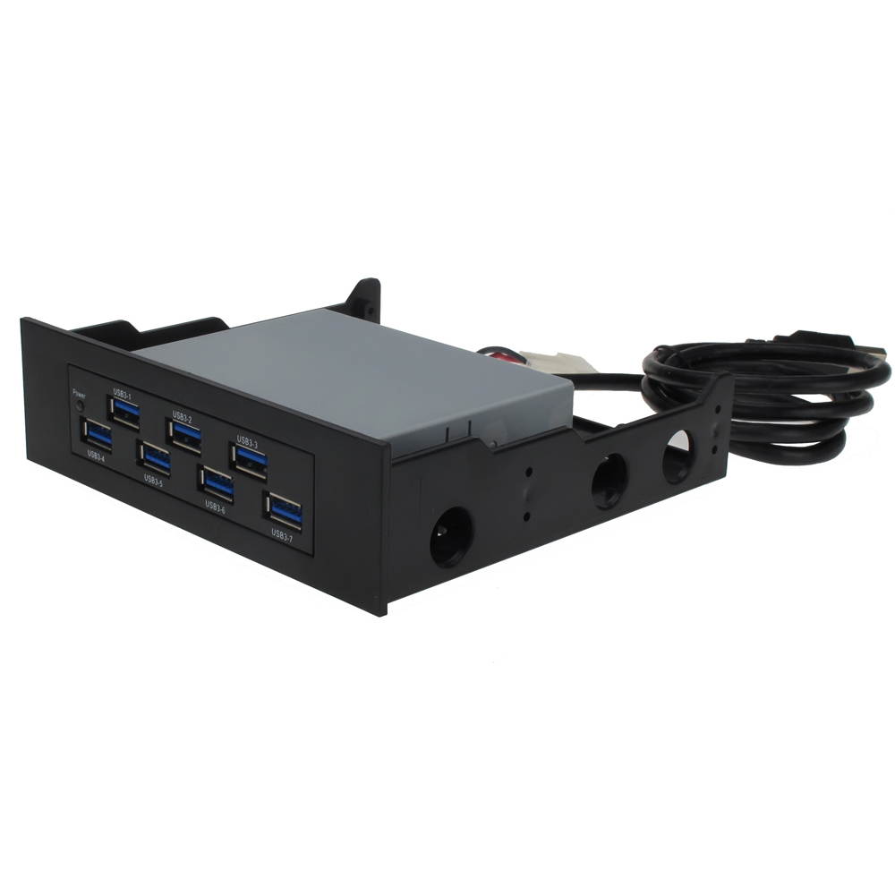 Sedna Internal USB 3.0 7 Port Hub ( 3.5" Floppy Bay with 5.25" DVD ROM Mounting Kit  )