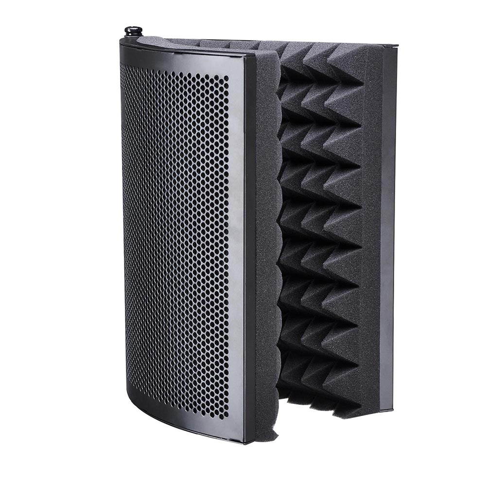 Studio Microphone Isolation Shield Acoustic Foam Panel Sound Absorbing Recording Panel Stand Mount