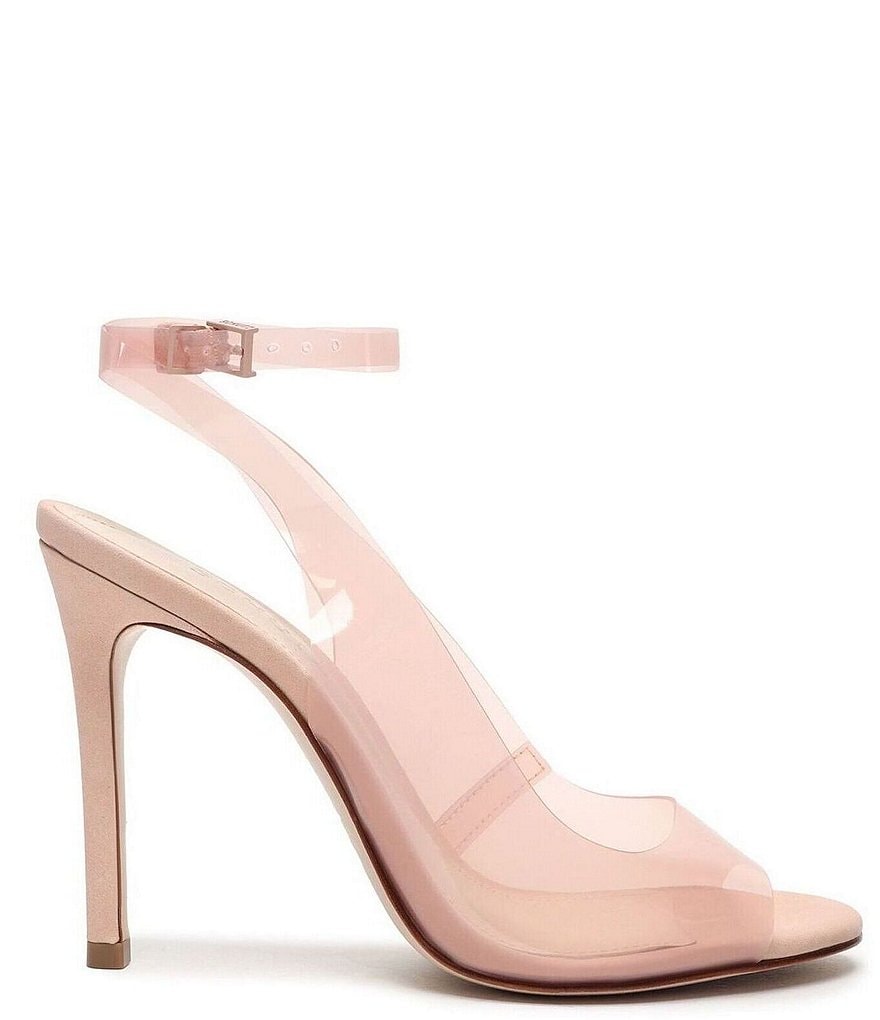 Schutz Eryka Clear Vinyl Ankle Strap Pumps