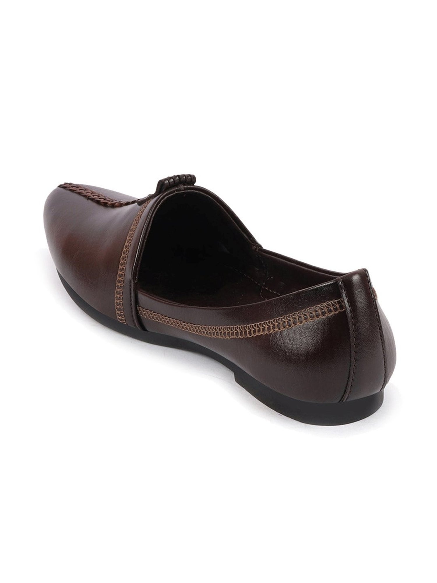 Fausto Men's Brown Ethnic Juttis