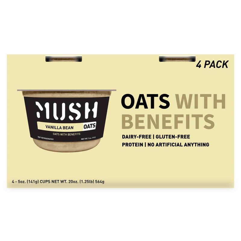 MUSH Vanilla Ready-to-Eat Oats - 20oz/4ct