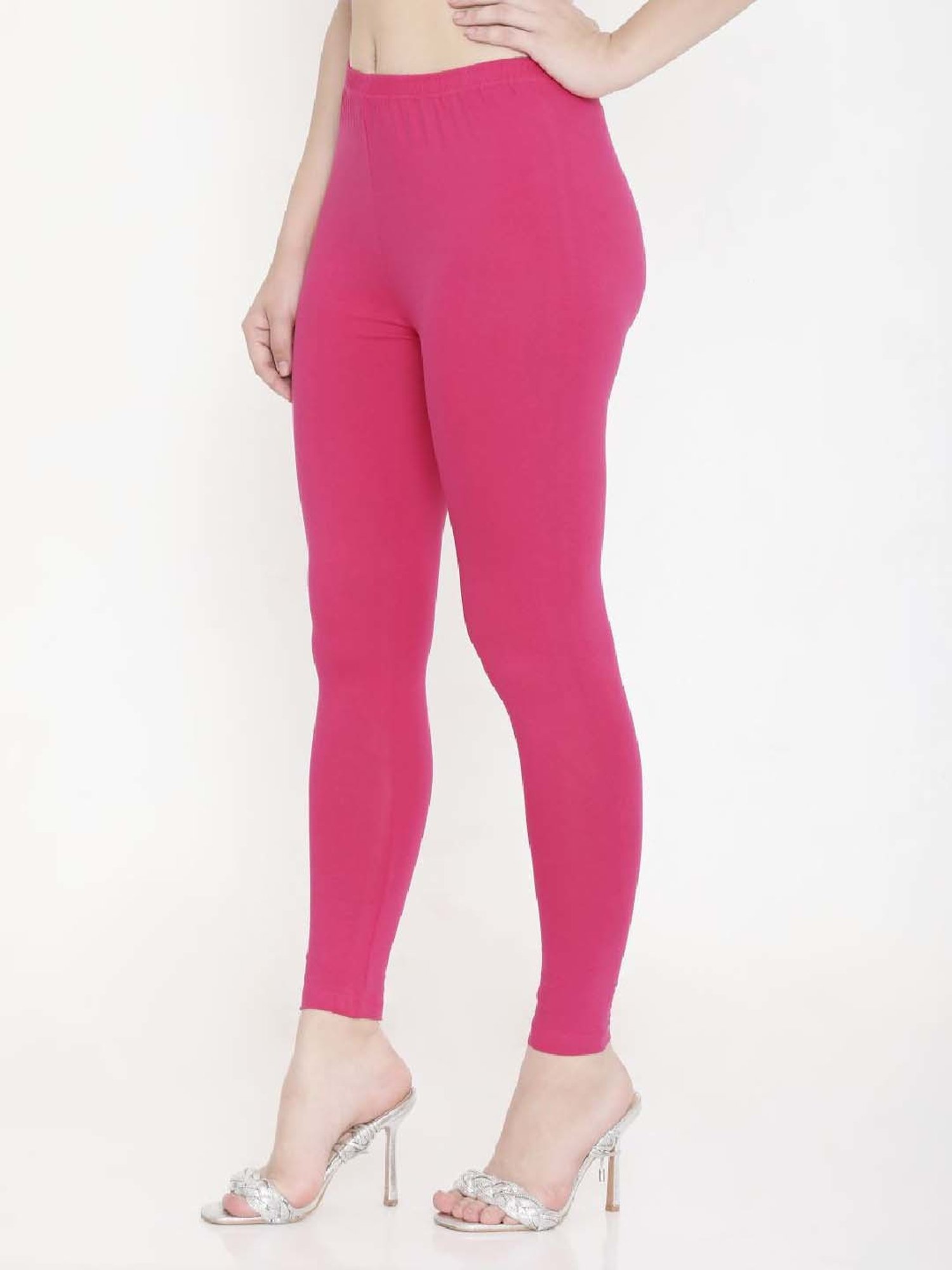 FEELINGS Pink Plain Leggings