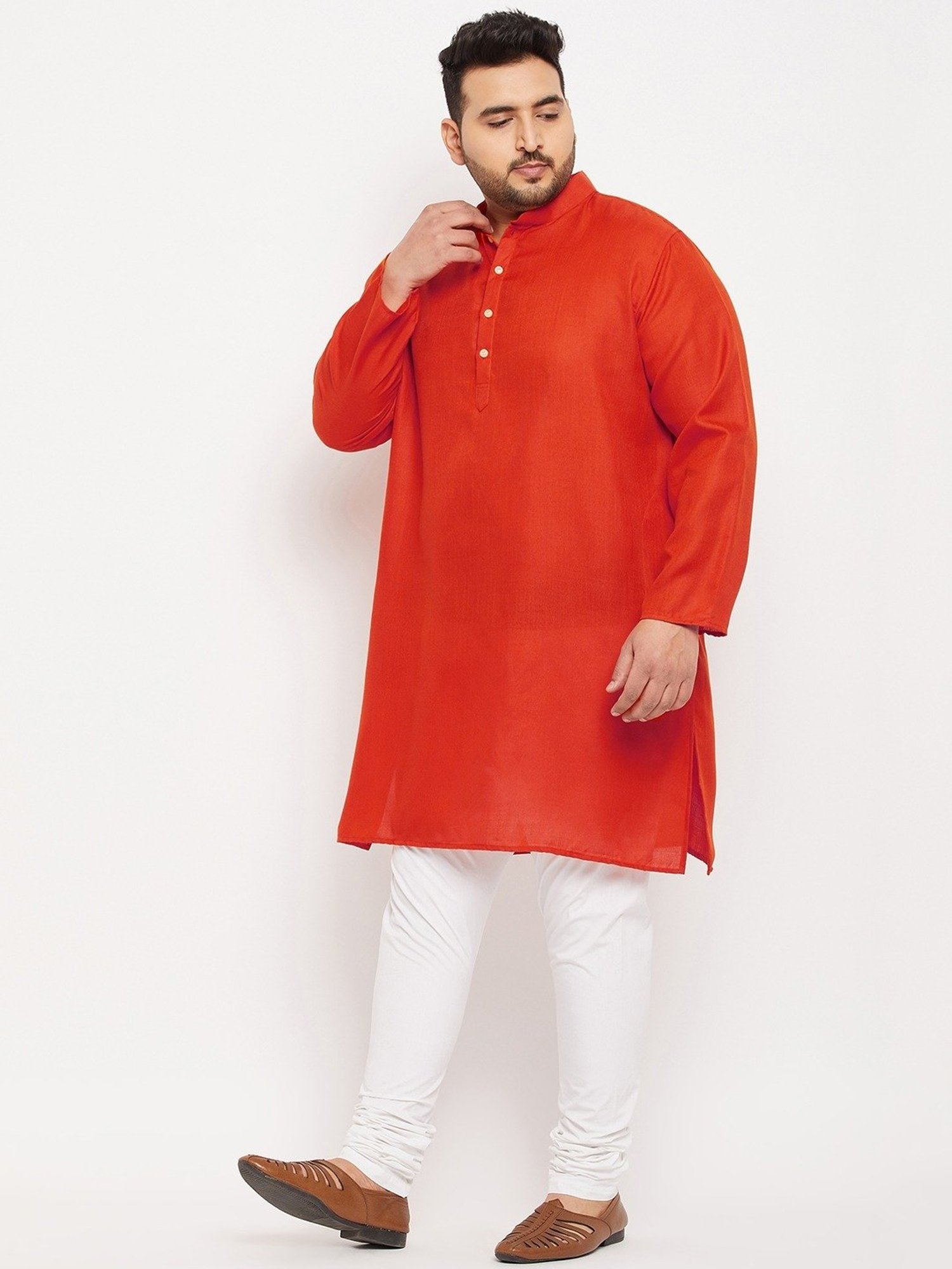 Bigbanana Orange Regular Fit Kurta