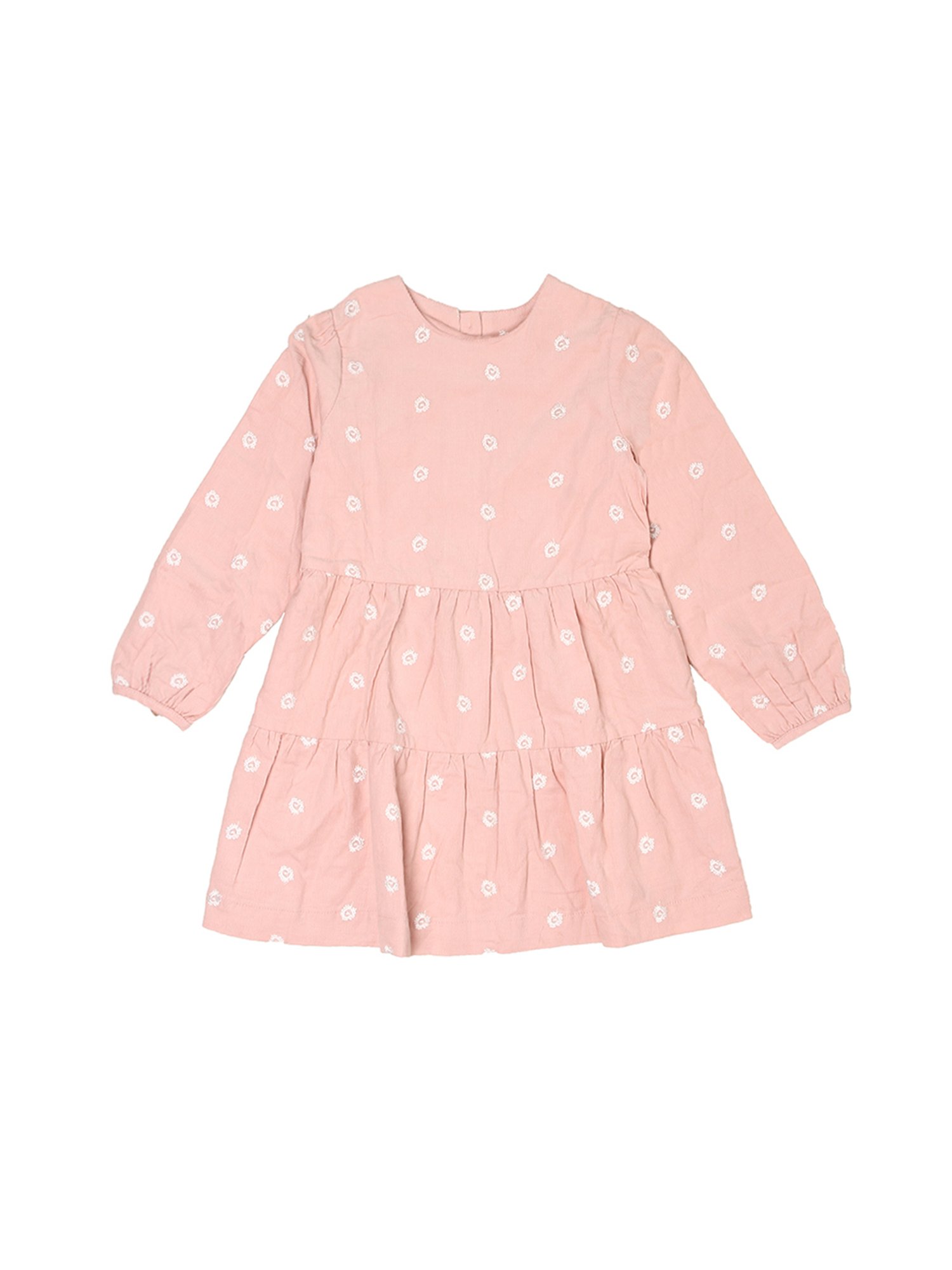 Mothercare Kids Pink Embroidered Full Sleeves Dress