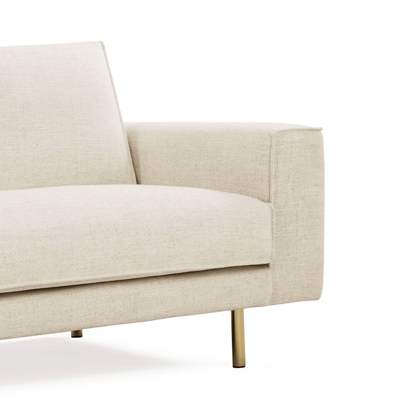 Deborah Modern Glam Sofa Alabaster White - Poly & Bark