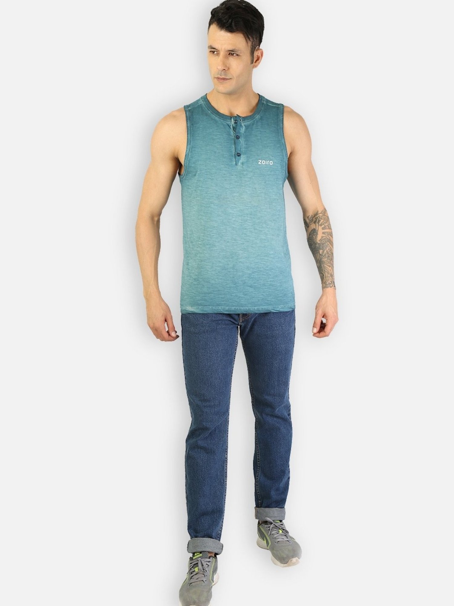 Zoiro Petrol Regular Fit Vest