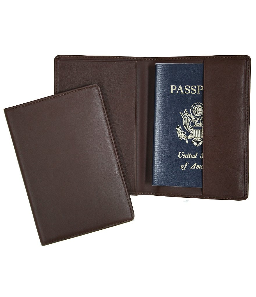ROYCE New York Leather RFID-Blocking Passport Case