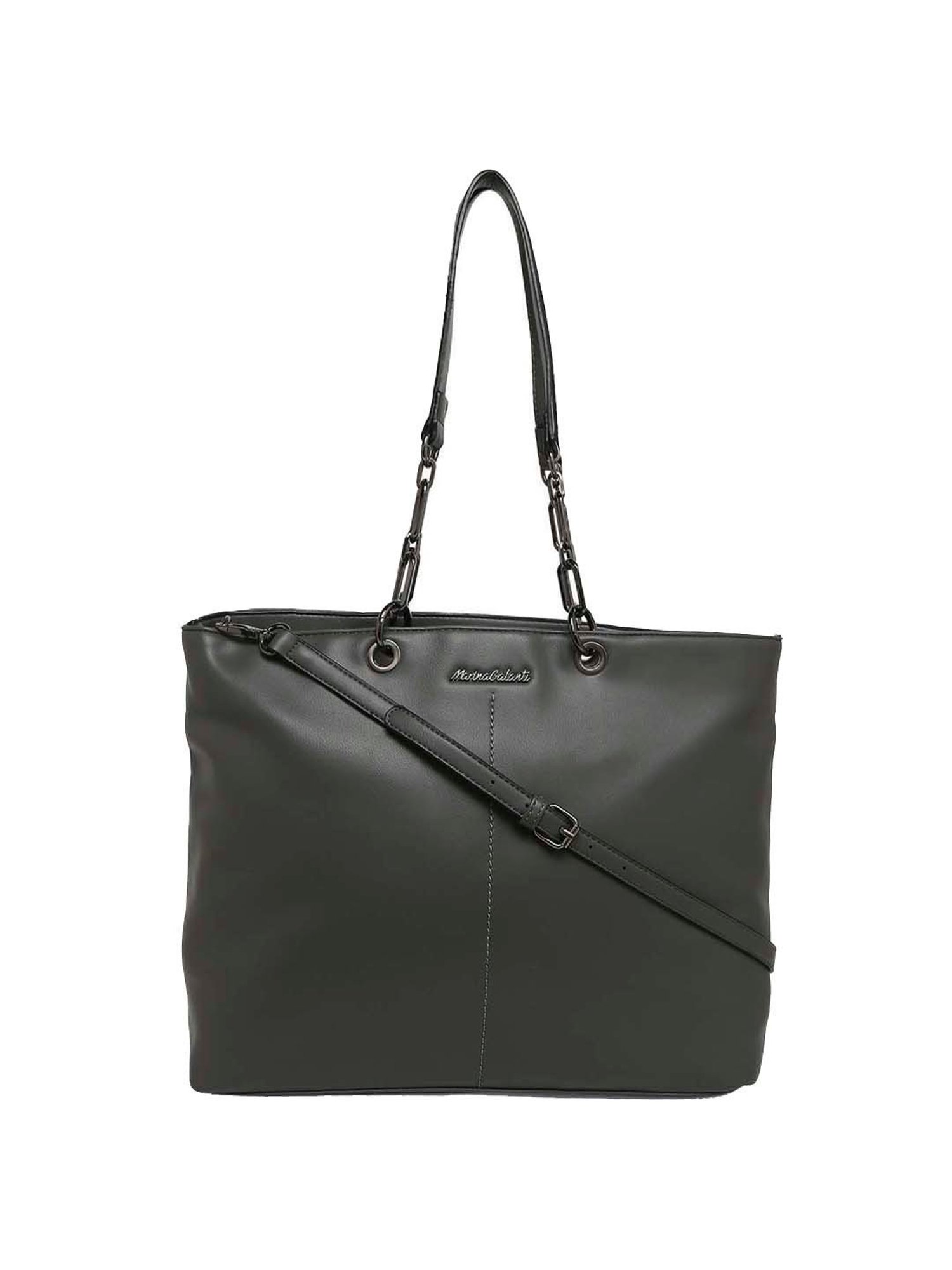 Marina Galanti Grey Solid Medium Tote Handbag