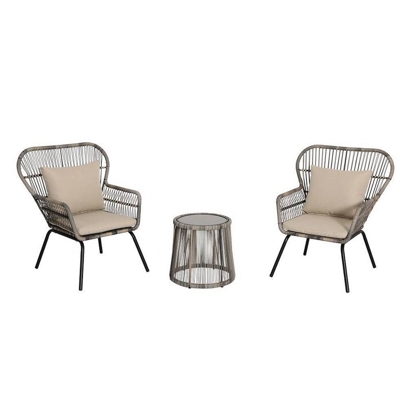 3pc Steel Bistro Set - Nuu Garden