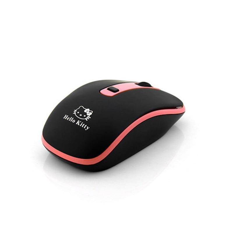 Computer Mice Cute Hello Kitty Wireless Mouse 2.4Ghz Computer Mouse Mice 1200DPI Pro Game Mouse Kids Gift
